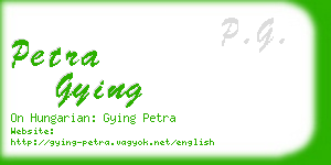 petra gying business card